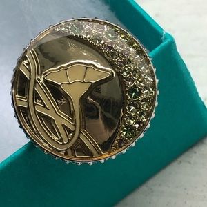 Swarovski Signed Neo Flower Crystal Ring 52 6